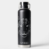 白黒の部族の虎 ウォーターボトル (背面)