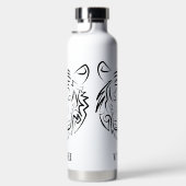 白黒の部族の虎 ウォーターボトル (右面)