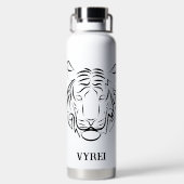 白黒の部族の虎 ウォーターボトル (背面)