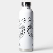 白黒の部族の虎 ウォーターボトル (左面)