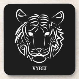 白黒の部族の虎 コースター