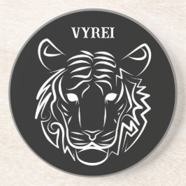 白黒の部族の虎 コースター