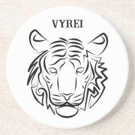 白黒の部族の虎 コースター