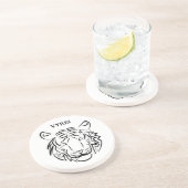 白黒の部族の虎 コースター (側面)