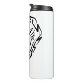 白黒の部族の虎 タンブラー (回転右)