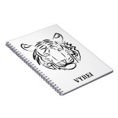 白黒の部族の虎 ノートブック (右側)