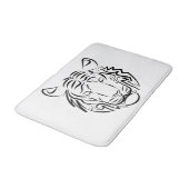 白黒の部族の虎 バスマット (アングル)
