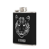 白黒の部族の虎 フラスク (左)