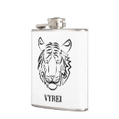 白黒の部族の虎 フラスク (左)
