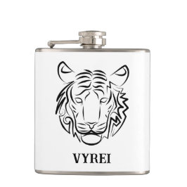 白黒の部族の虎 フラスク