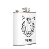 白黒の部族の虎 フラスク (右)