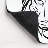 白黒の部族の虎 マウスパッド (コーナー)