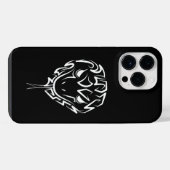 白黒の部族の蛇 iPhoneケース (裏面横)