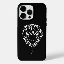 白黒の部族の蛇 iPhone 14 PRO MAXケース