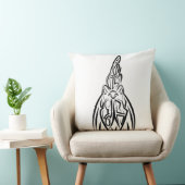 白黒の部族の鶏 クッション (椅子)