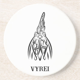 白黒の部族の鶏 コースター