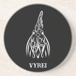 白黒の部族の鶏 コースター