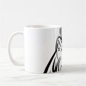 白黒の部族の鶏 コーヒーマグカップ (左)