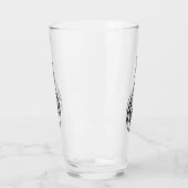 白黒の部族の鶏 タンブラーグラス (左)