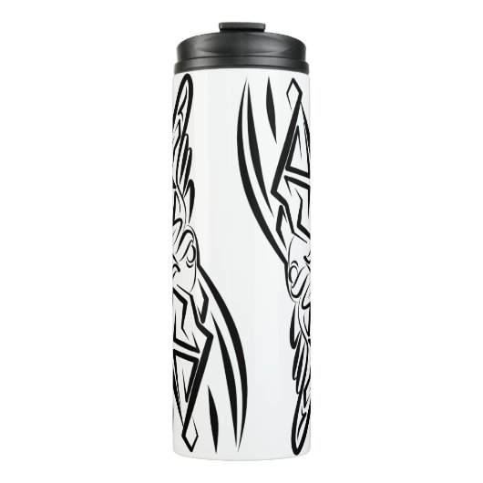 白黒の部族の鶏 タンブラー (正面)