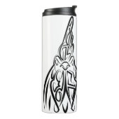 白黒の部族の鶏 タンブラー (回転左)