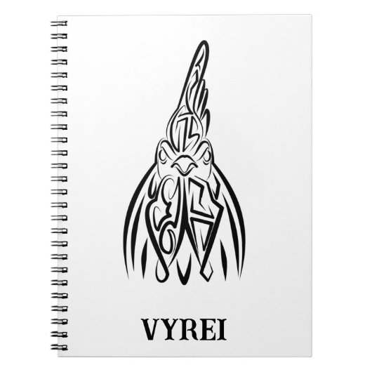 白黒の部族の鶏 ノートブック (正面)