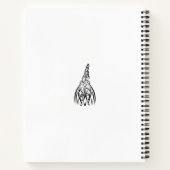 白黒の部族の鶏 ノートブック (裏面)