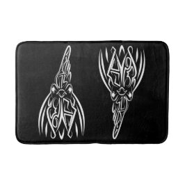 白黒の部族の鶏 バスマット