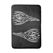 白黒の部族の鶏 バスマット (正面縦)