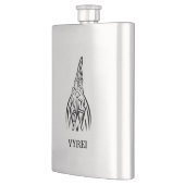 白黒の部族の鶏 フラスク (左)