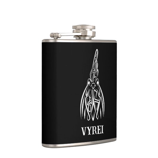 白黒の部族の鶏 フラスク (右)