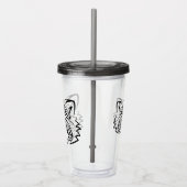 白黒の部族アライグマ アクリルタンブラー (右)