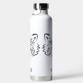 白黒の部族アライグマ ウォーターボトル (右面)