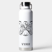 白黒の部族アライグマ ウォーターボトル (背面)