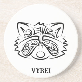 白黒の部族アライグマ コースター