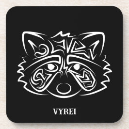 白黒の部族アライグマ コースター