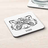 白黒の部族アライグマ コースター (左側)