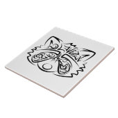 白黒の部族アライグマ タイル (側面)