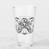 白黒の部族アライグマ タンブラーグラス (裏面)