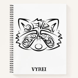 白黒の部族アライグマ ノートブック