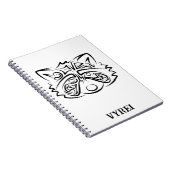 白黒の部族アライグマ ノートブック (右側)