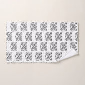 白黒の部族アライグマ バスタオルセット (ハンドタオル)