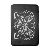 白黒の部族アライグマ バスマット (正面縦)