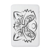 白黒の部族アライグマ バスマット (正面縦)