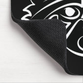 白黒の部族アライグマ マウスパッド (コーナー)
