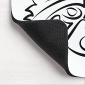 白黒の部族アライグマ マウスパッド (コーナー)