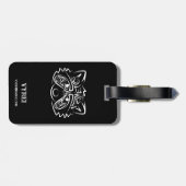 白黒の部族アライグマ ラゲッジタグ (裏面横)