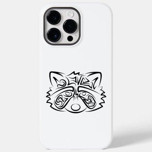 白黒の部族アライグマ Case-Mate iPhoneケース (裏面)