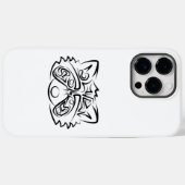 白黒の部族アライグマ Case-Mate iPhoneケース (裏面 (横))