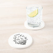 白黒の部族オオカミ コースター (側面)